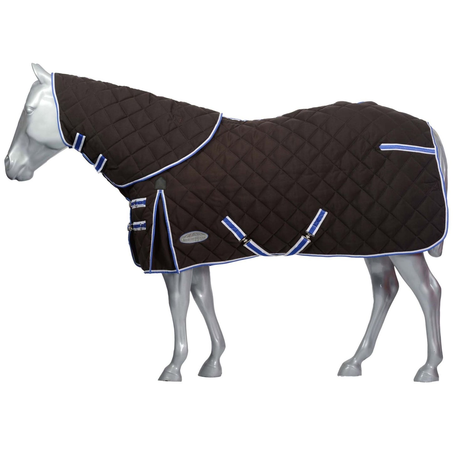 Weatherbeeta ComFiTec 1000D Diamond Quilt Detach-A-Neck Heavy Charcoal/Blue/White