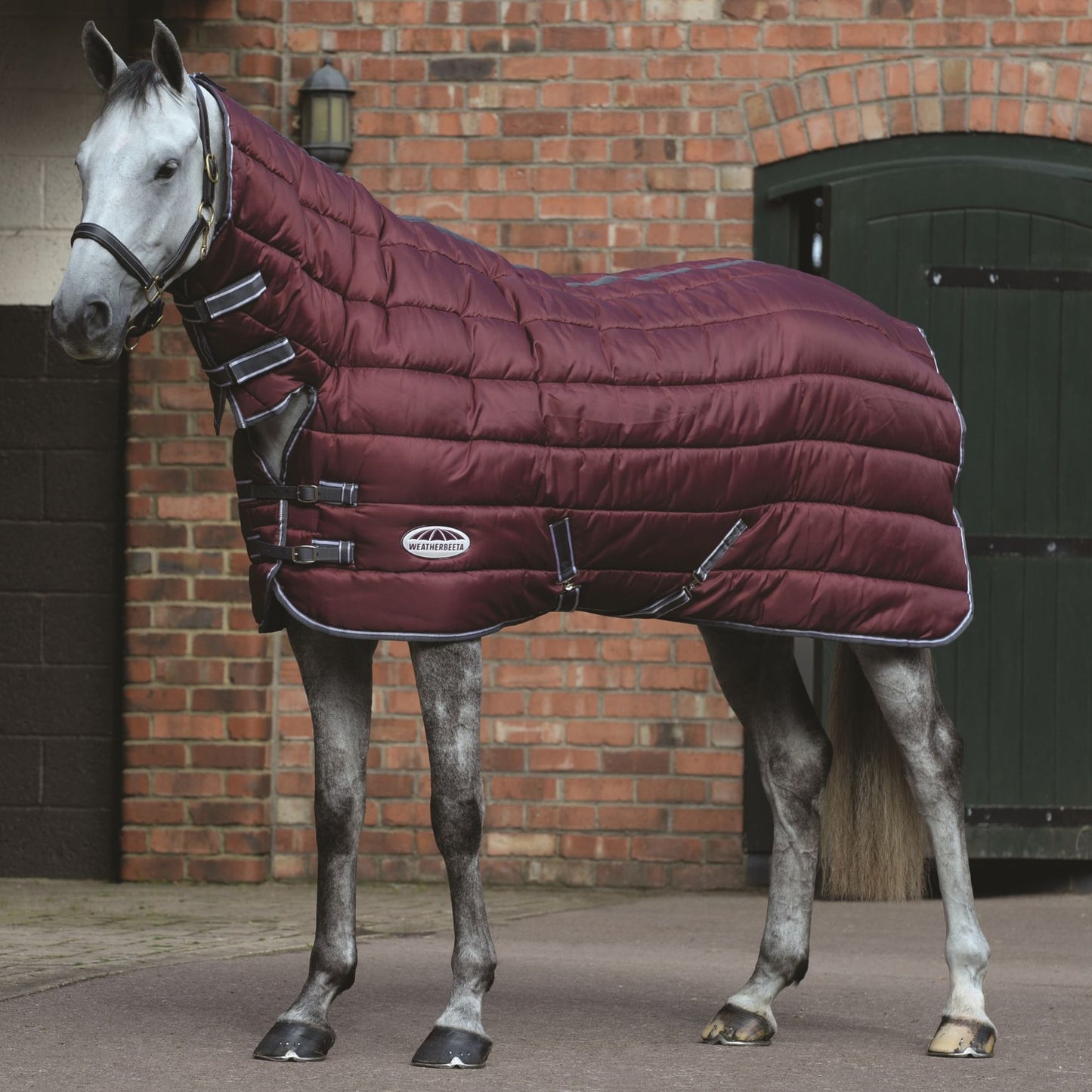 Weatherbeeta ComFiTec 210D Channel Quilt Combo Medium Maroon/Grey/White