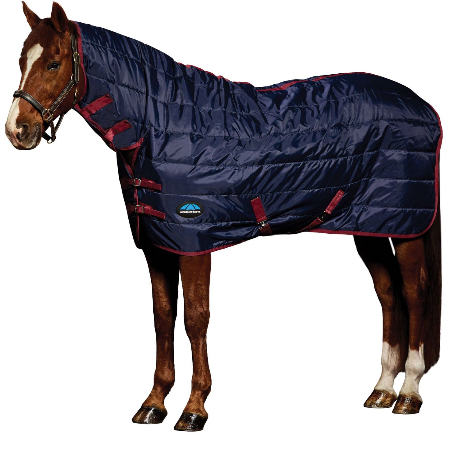 Weatherbeeta ComFiTec 210D Channel Quilt Stable Combo 100g Navy/Burgundy
