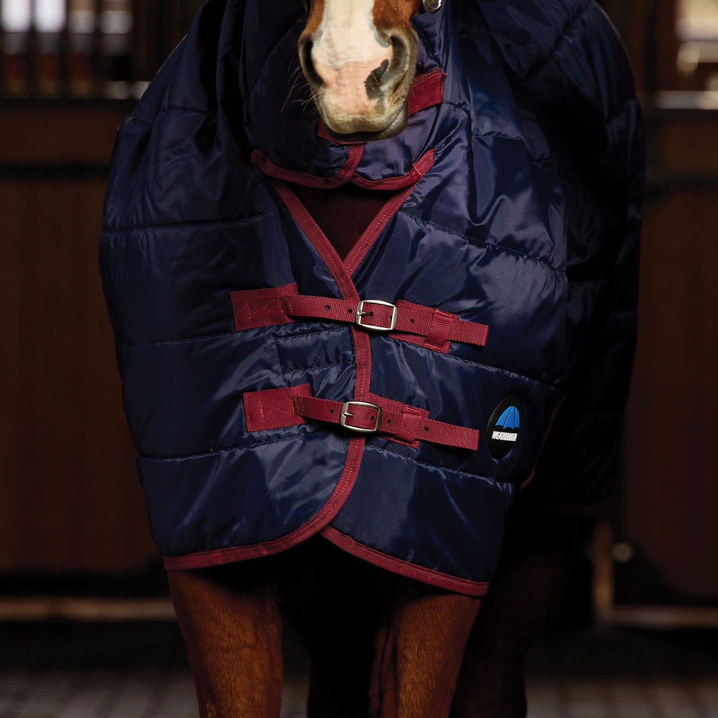 Weatherbeeta ComFiTec 210D Channel Quilt Stable Combo 100g Navy/Burgundy