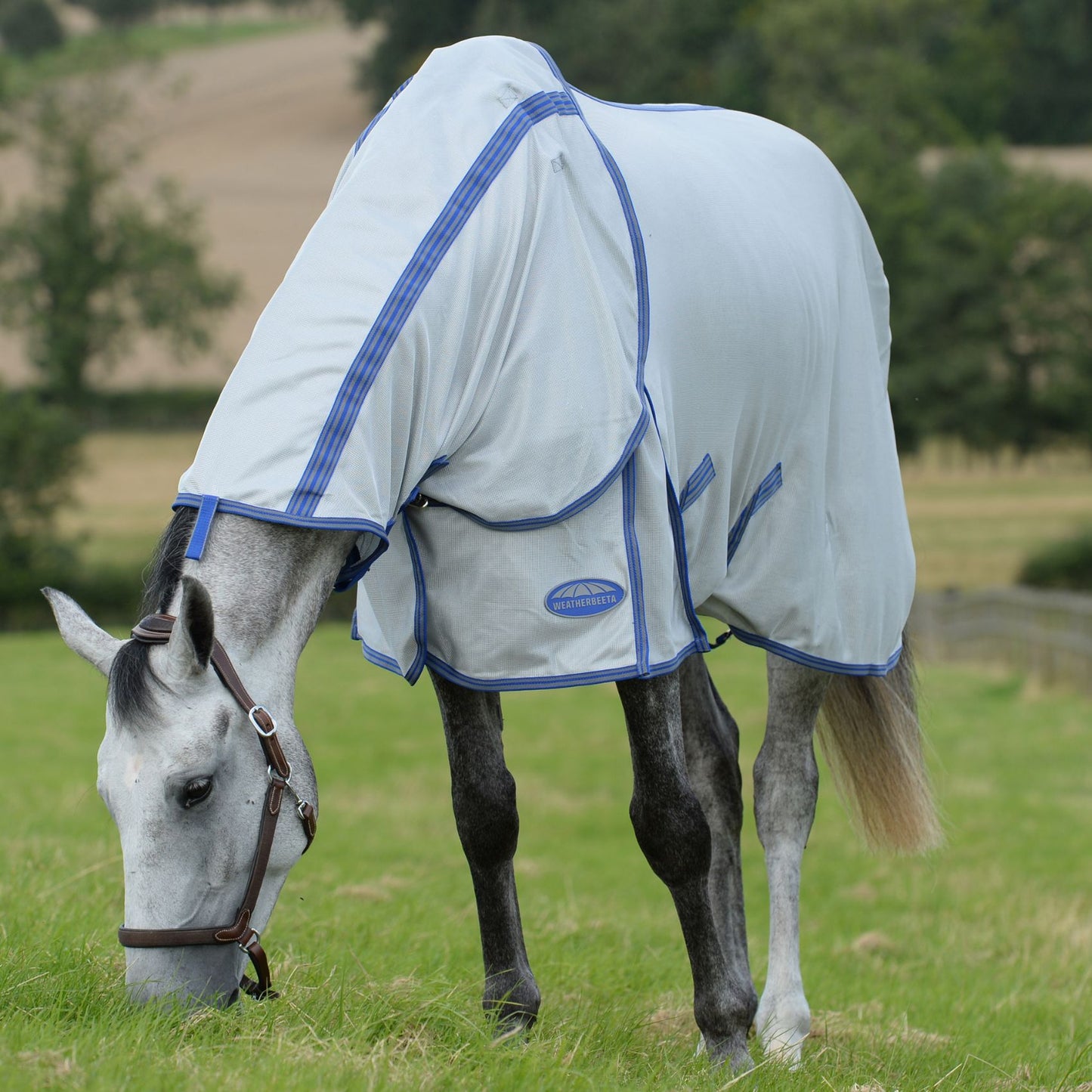 Weatherbeeta ComFiTec Airflow II Detach-A-Neck Grey/Blue/Grey