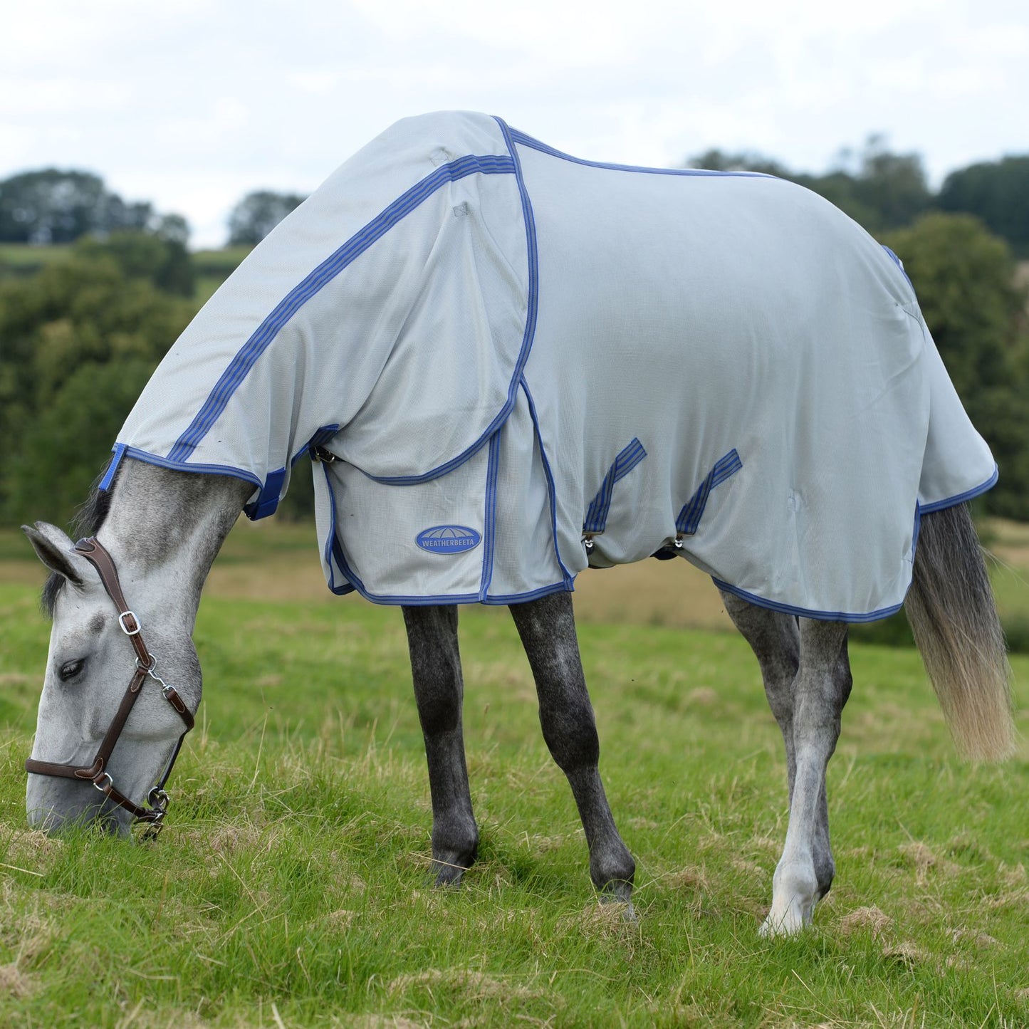 Weatherbeeta ComFiTec Airflow II Detach-A-Neck Grey/Blue/Grey
