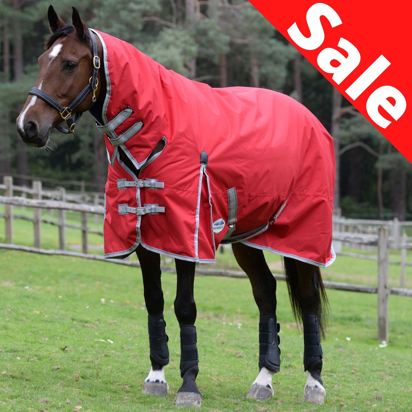 Weatherbeeta ComFiTec Classic Combo Medium Red/Silver/Navy