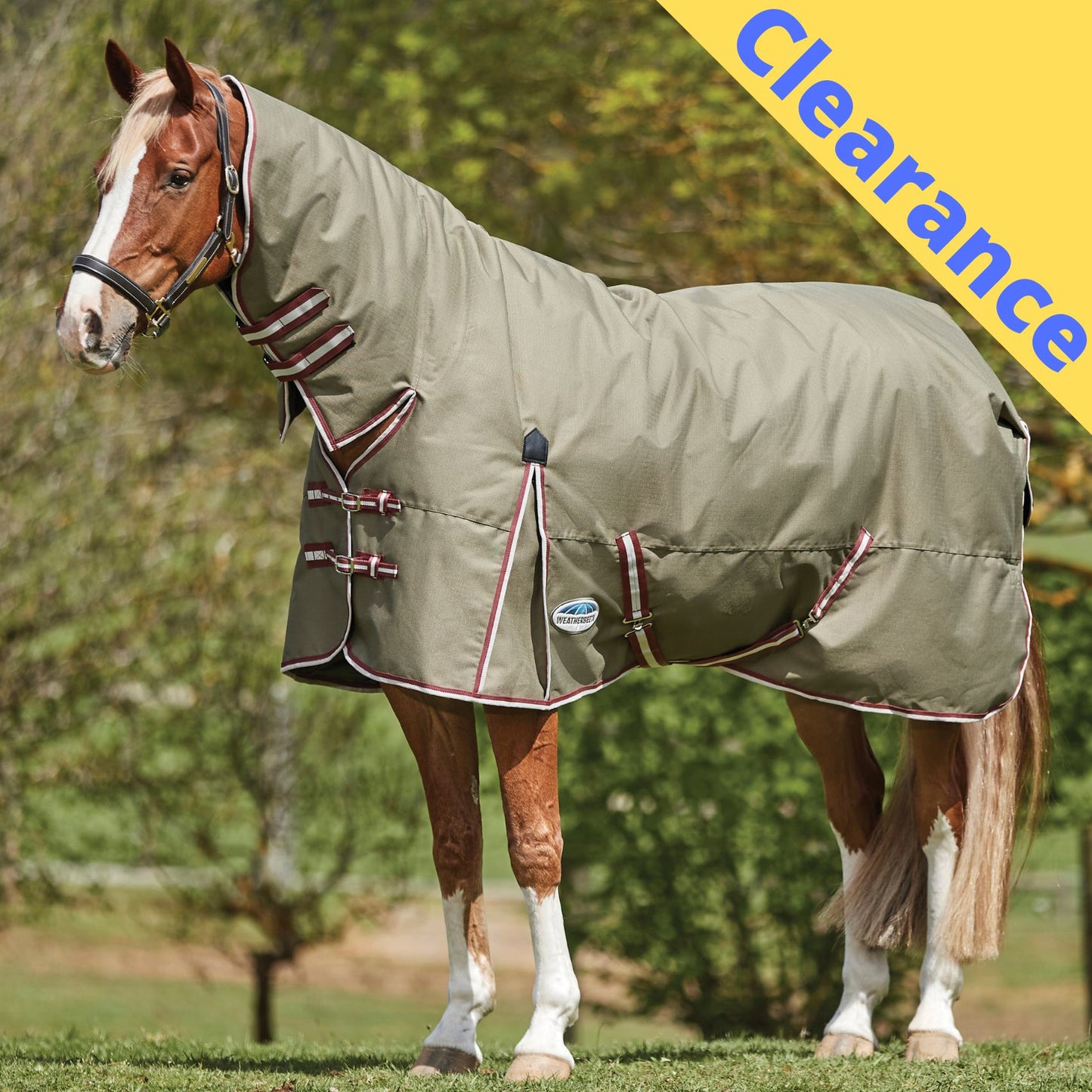 Weatherbeeta ComFiTec Essential Combo Medium Olive Green/Burgundy/White