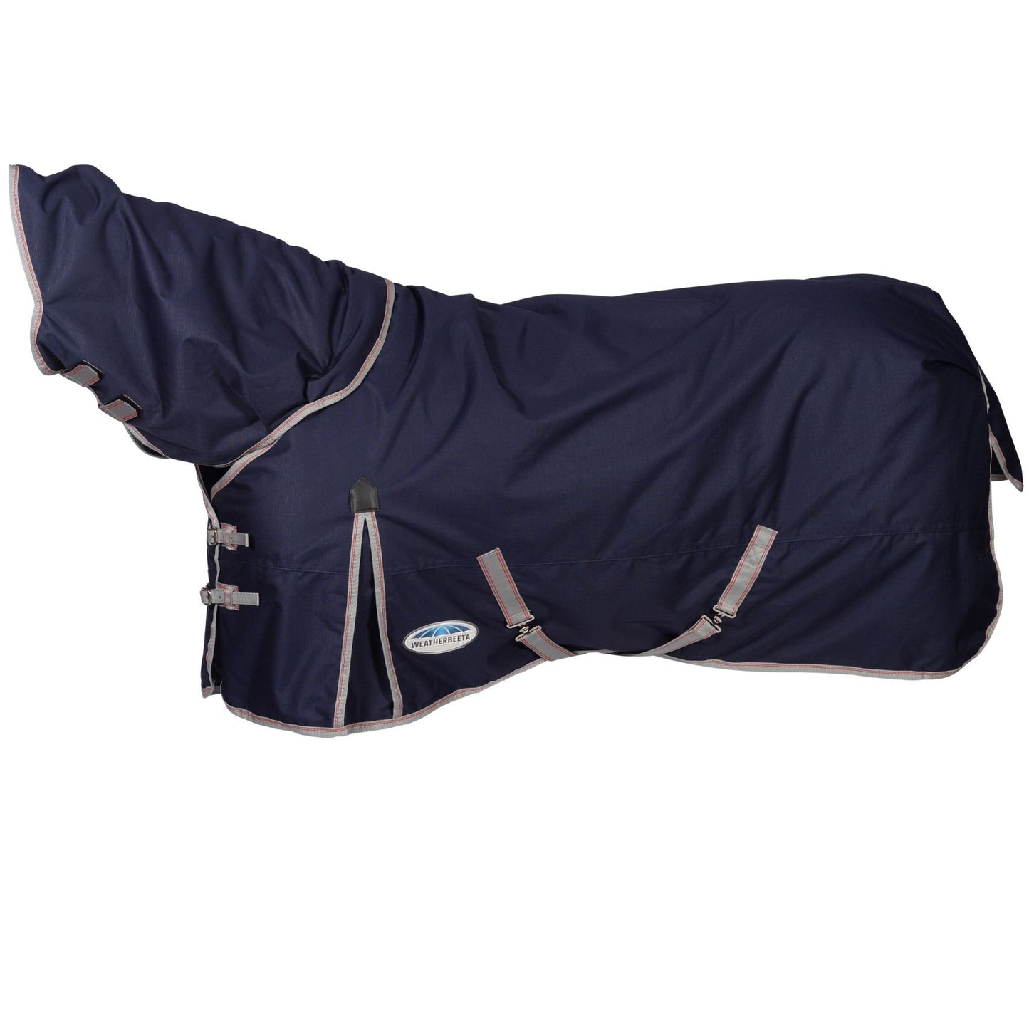 Weatherbeeta ComFiTec Essential Detach-A-Neck Medium Navy/Silver/Red
