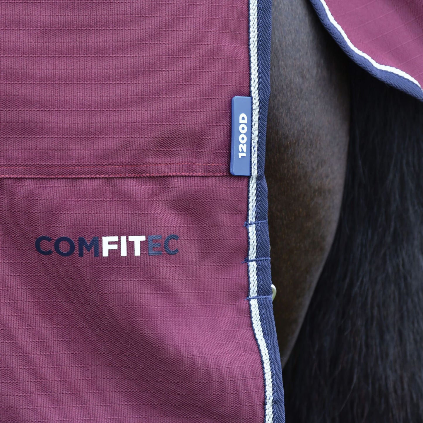 Weatherbeeta ComFiTec Essential Turnout Detach-A-Neck 220g Burgundy/Navy