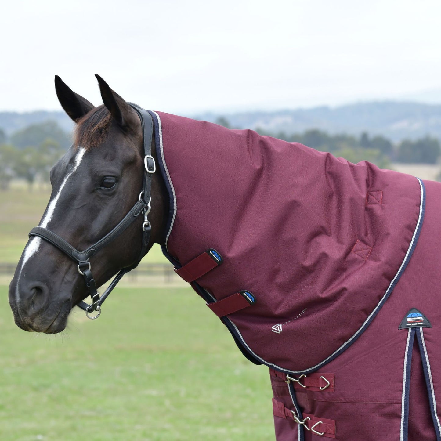 Weatherbeeta ComFiTec Essential Turnout Detach-A-Neck 220g Burgundy/Navy