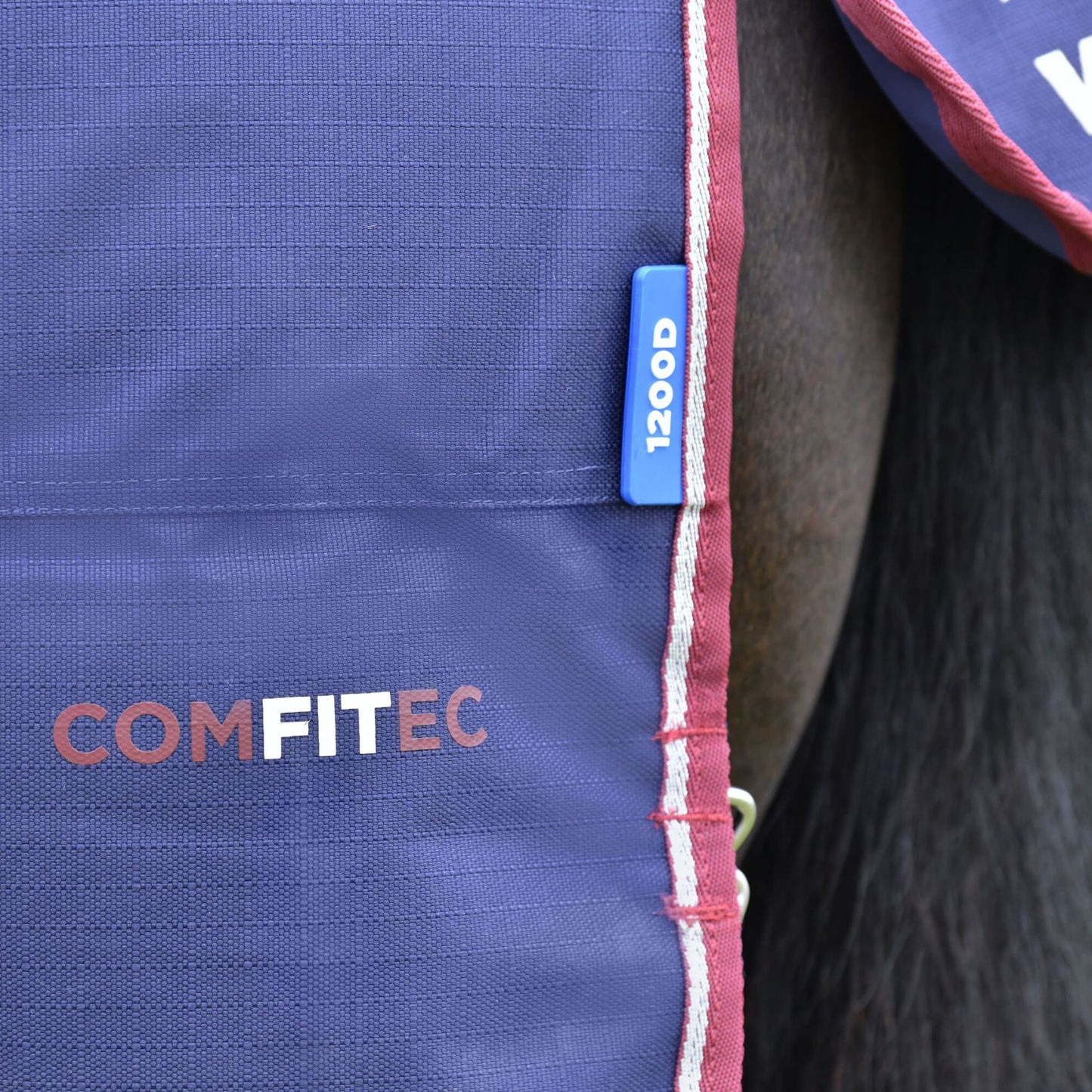 Weatherbeeta ComFiTec Essential Turnout Detach-A-Neck 50g Navy/Burgundy