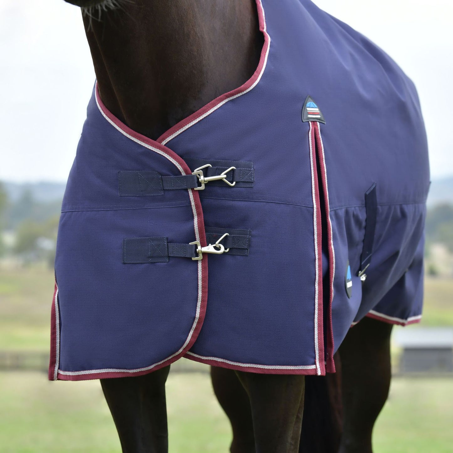 Weatherbeeta ComFiTec Essential Turnout 50g Navy/Burgundy