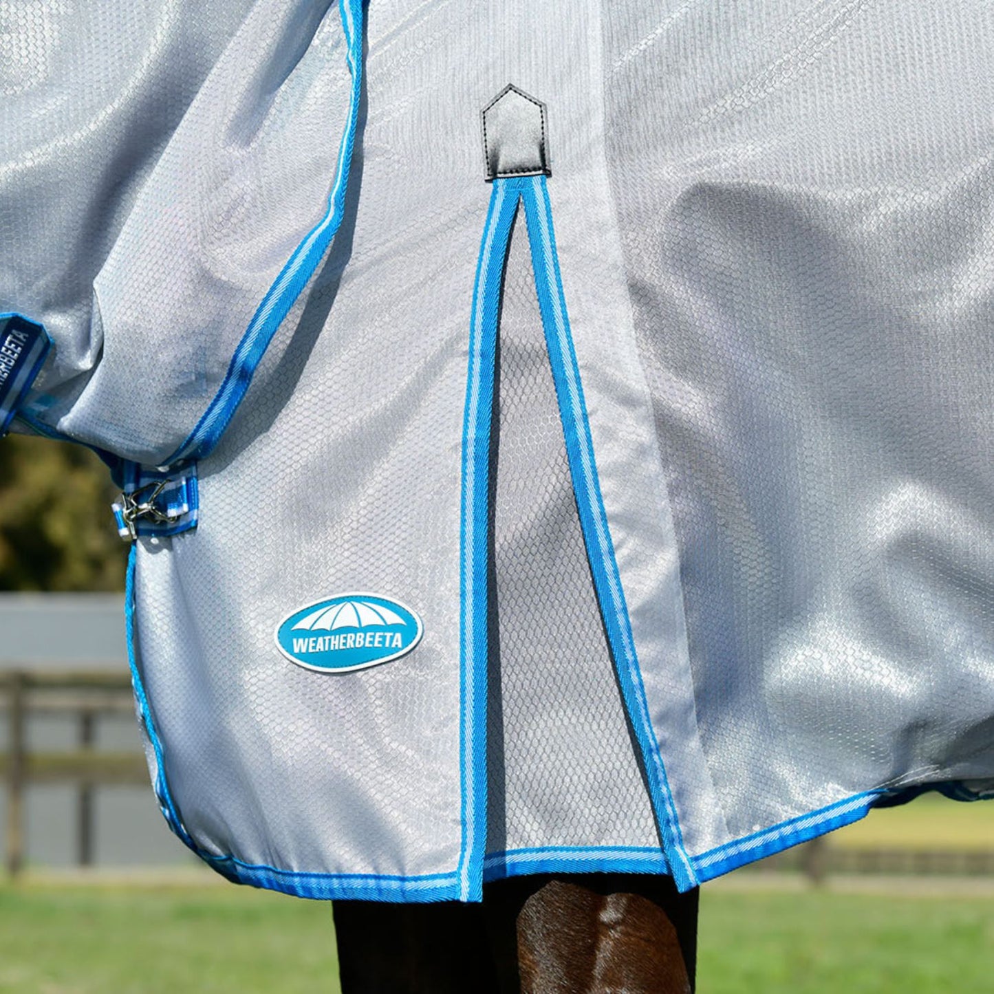 Weatherbeeta ComFiTec Hexi Shield Combo Silver/Teal Blue