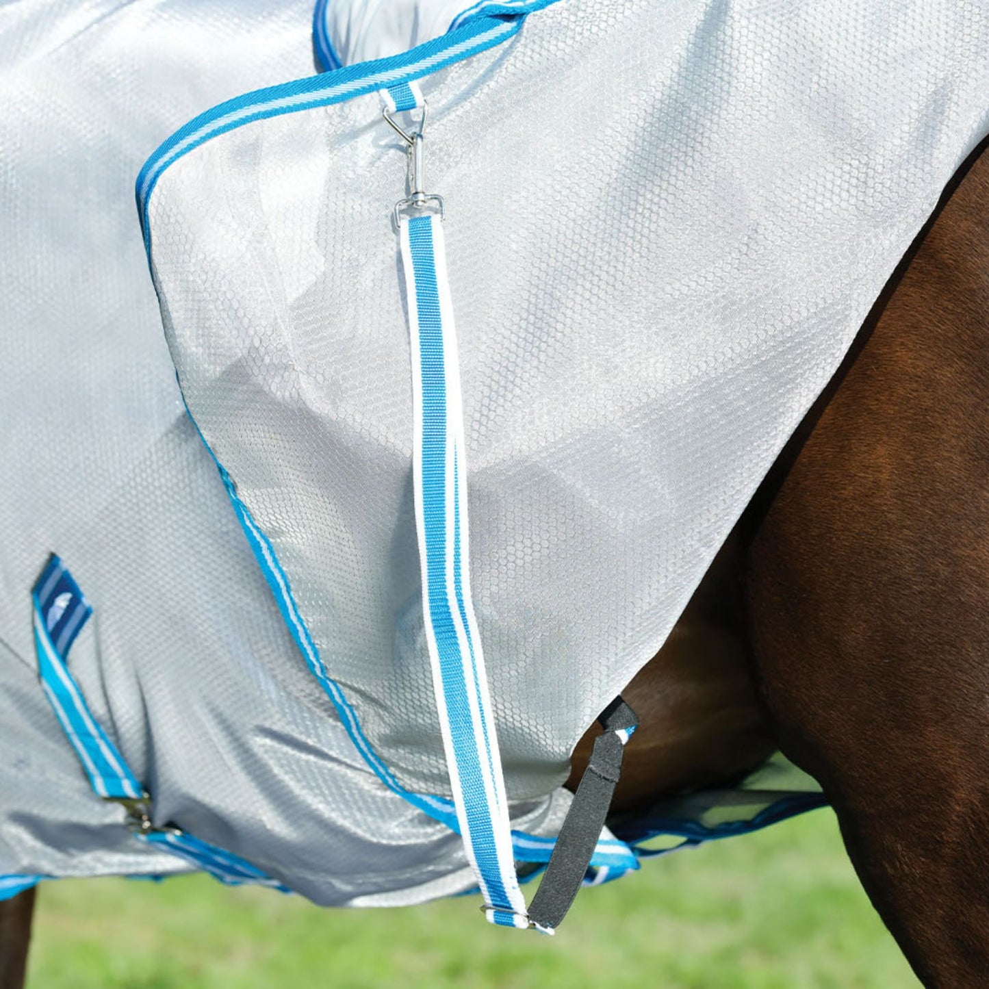 Weatherbeeta ComFiTec Hexi Shield Combo Silver/Teal Blue