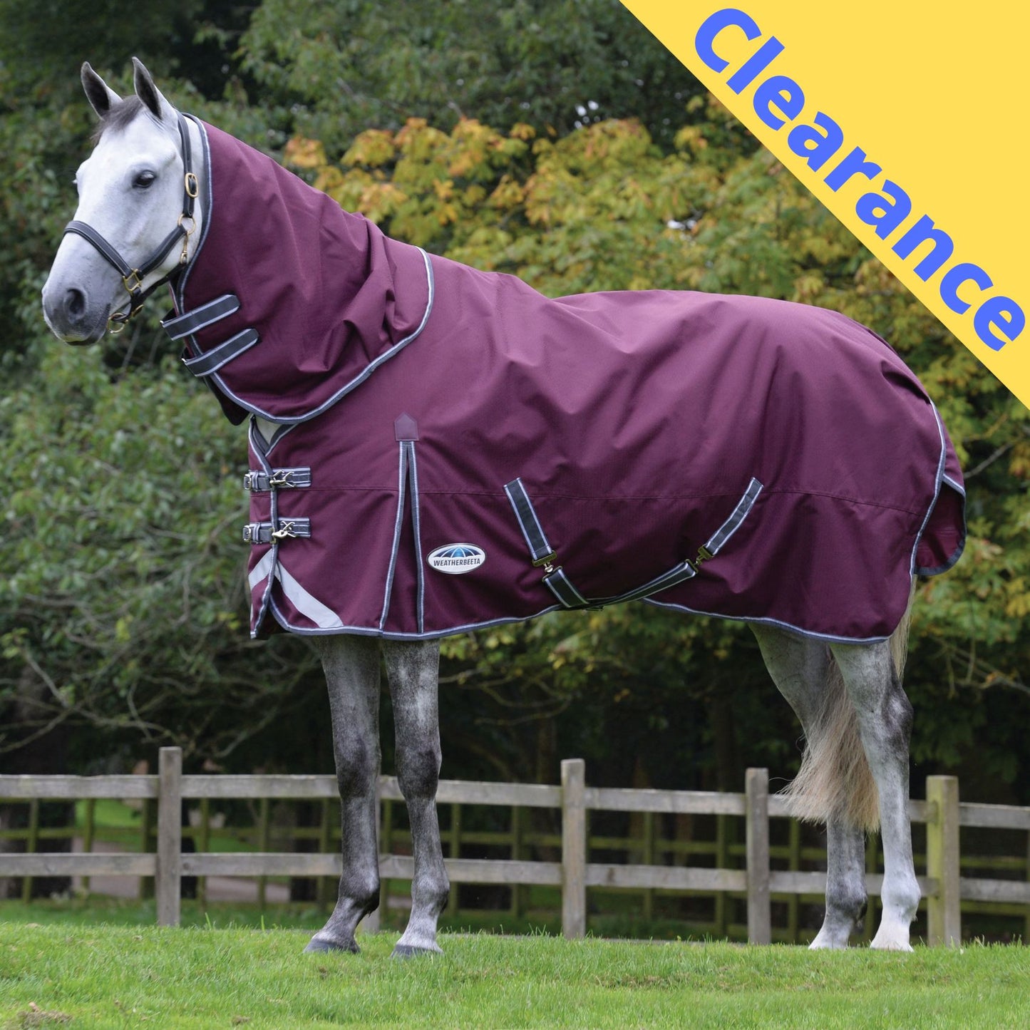 Weatherbeeta ComFiTec Plus Dynamic II Detach-A-Neck Heavy Maroon/Grey/White