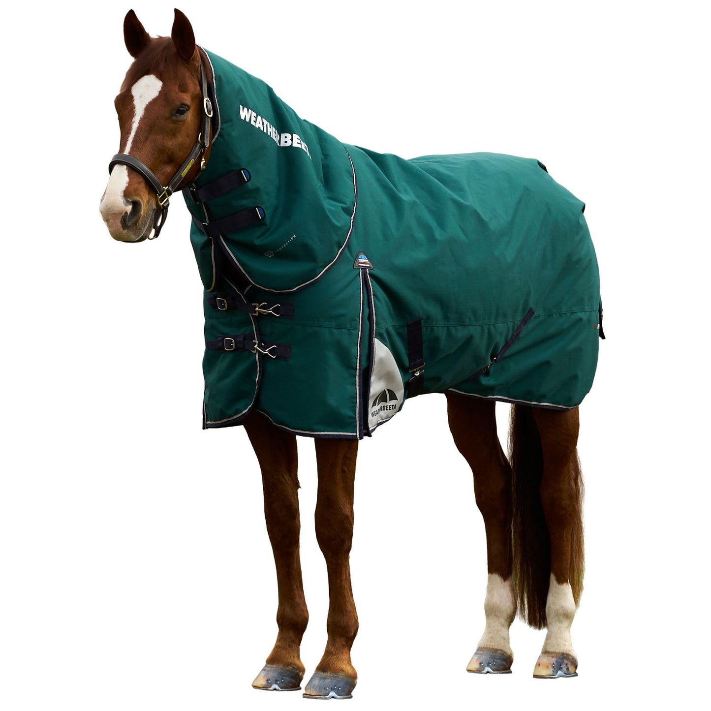 Weatherbeeta ComFiTec Plus Dynamic Turnout Detach-A-Neck 220g Forest Green/Navy