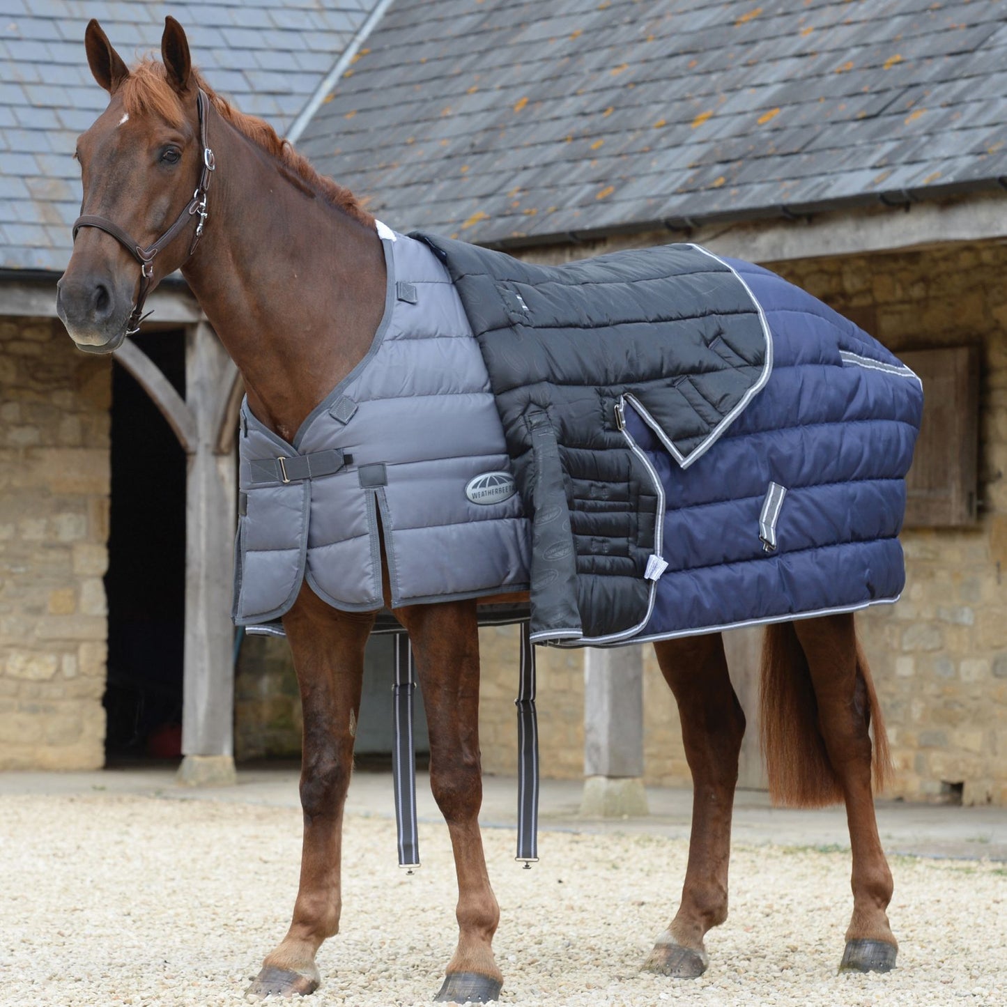 Weatherbeeta ComFiTec PP Channel Quilt II Combo Heavy Dark Blue/Grey/White