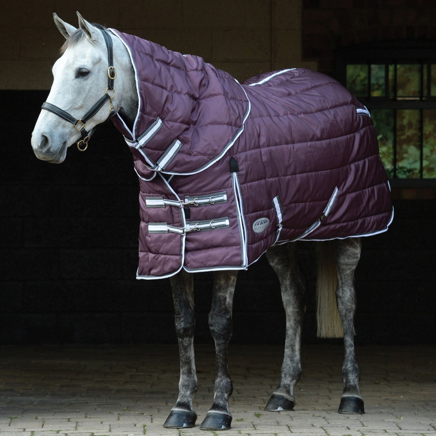 Weatherbeeta ComFiTec PP Channel Quilt II Detach-A-Neck Medium Maroon/Grey/White