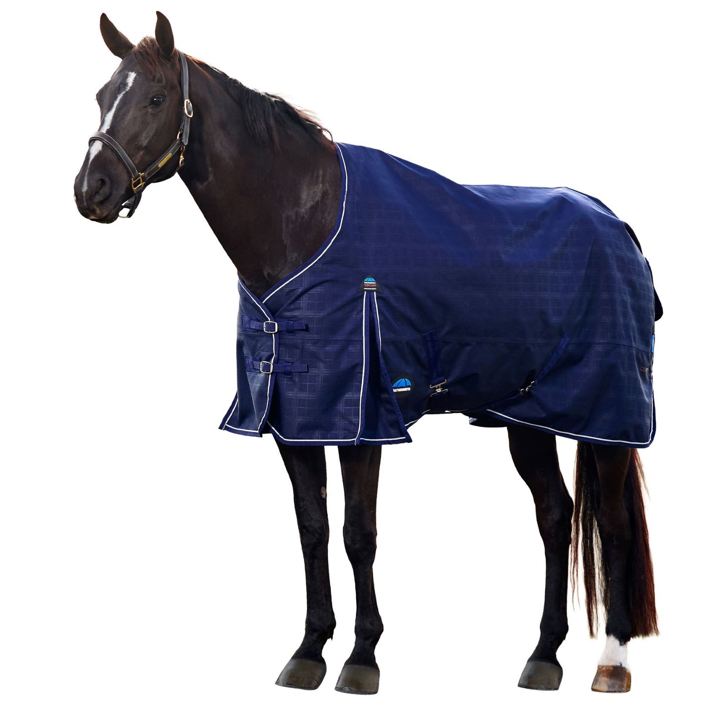 Weatherbeeta ComFiTec Prelim Turnout 220g Navy Embossed Plaid