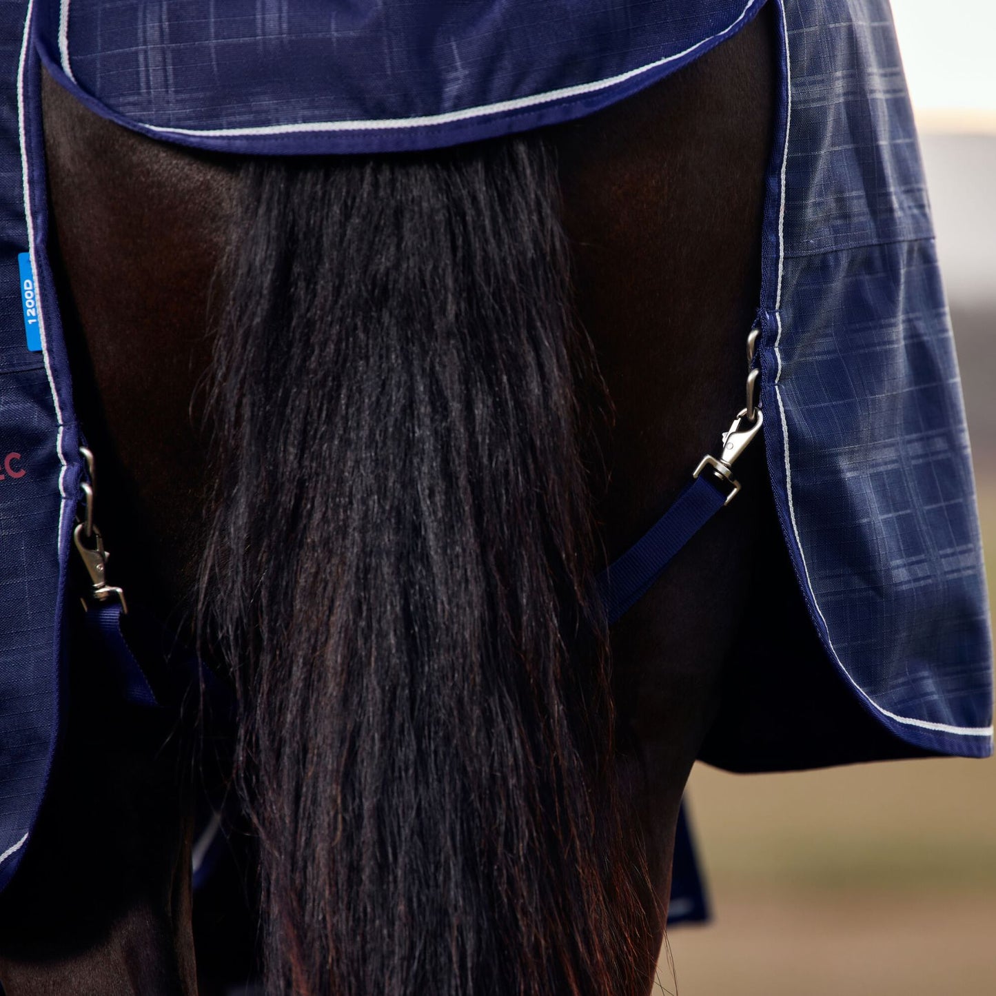 Weatherbeeta ComFiTec Prelim Turnout 220g Navy Embossed Plaid