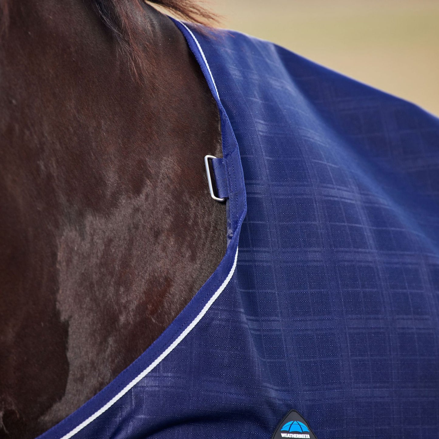 Weatherbeeta ComFiTec Prelim Turnout 220g Navy Embossed Plaid
