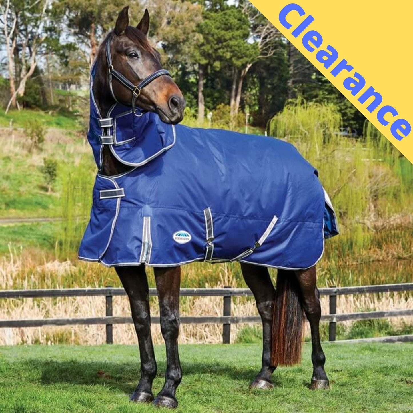 Weatherbeeta ComFiTec Premier Free II Detach-A-Neck Medium/Lite 100g Dark Blue/Grey/White