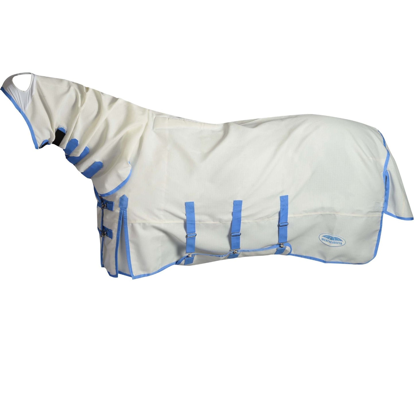 Weatherbeeta ComFiTec Sweet Itch Shield Combo White/Blue