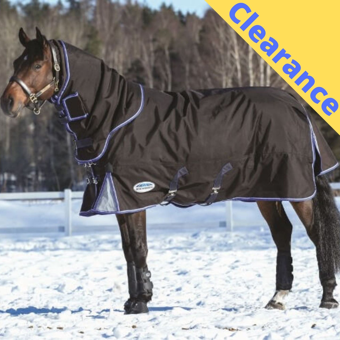 Weatherbeeta ComFiTec Ultra Cozi II Detach-A-Neck Medium Charcoal/Blue/White