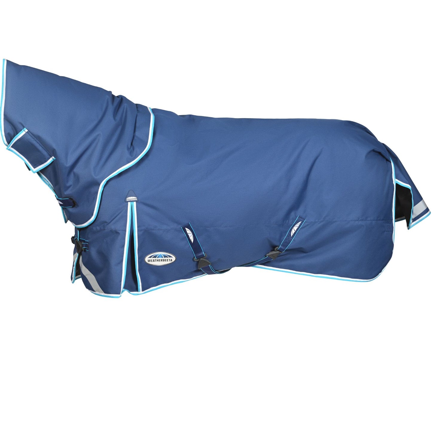 Weatherbeeta ComFiTec Ultra Hardi Detach-A-Neck Medium/Lite 100g Blue/Bright Blue/White