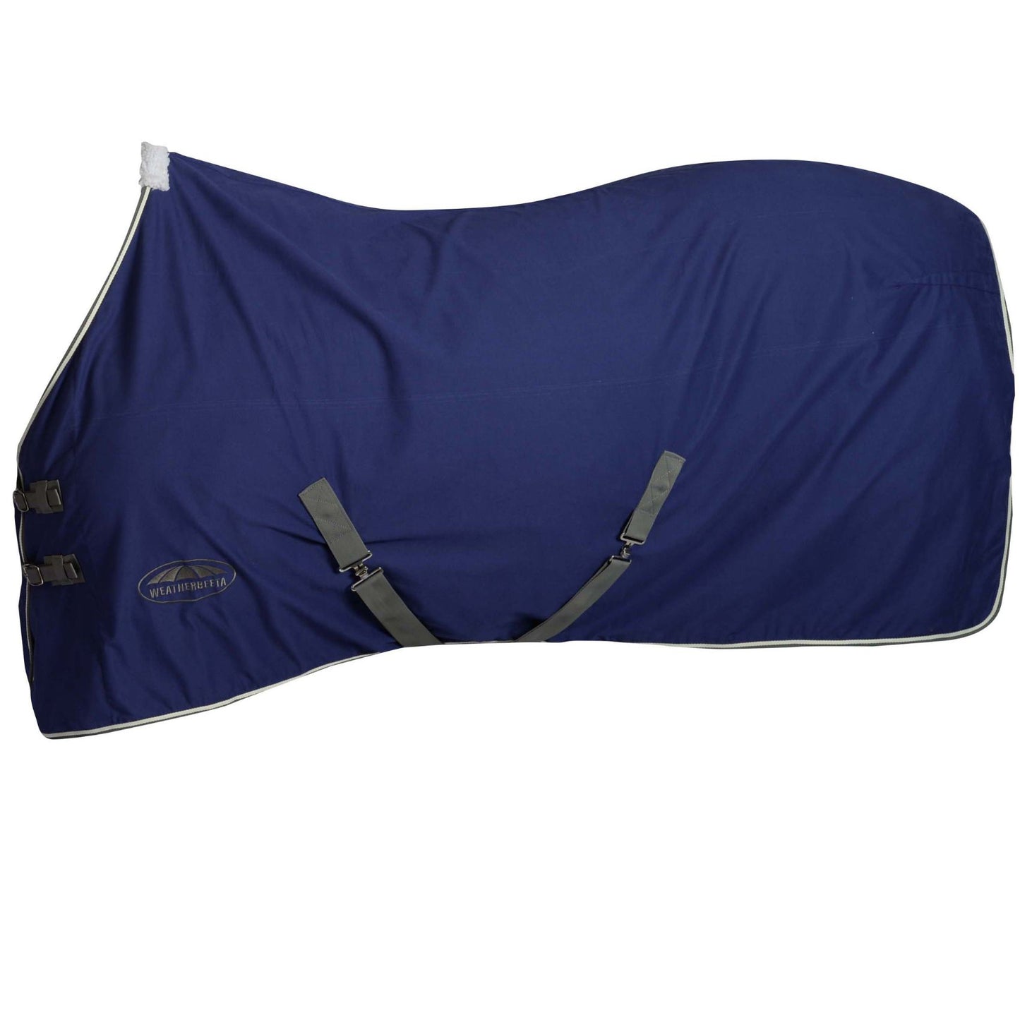 Weatherbeeta Cotton Show Sheet with Surcingles Dark Blue/Grey/White