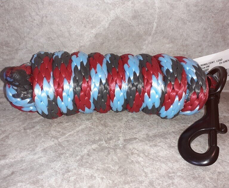 Roma Continental Lead Rope 2m Grey Stripes