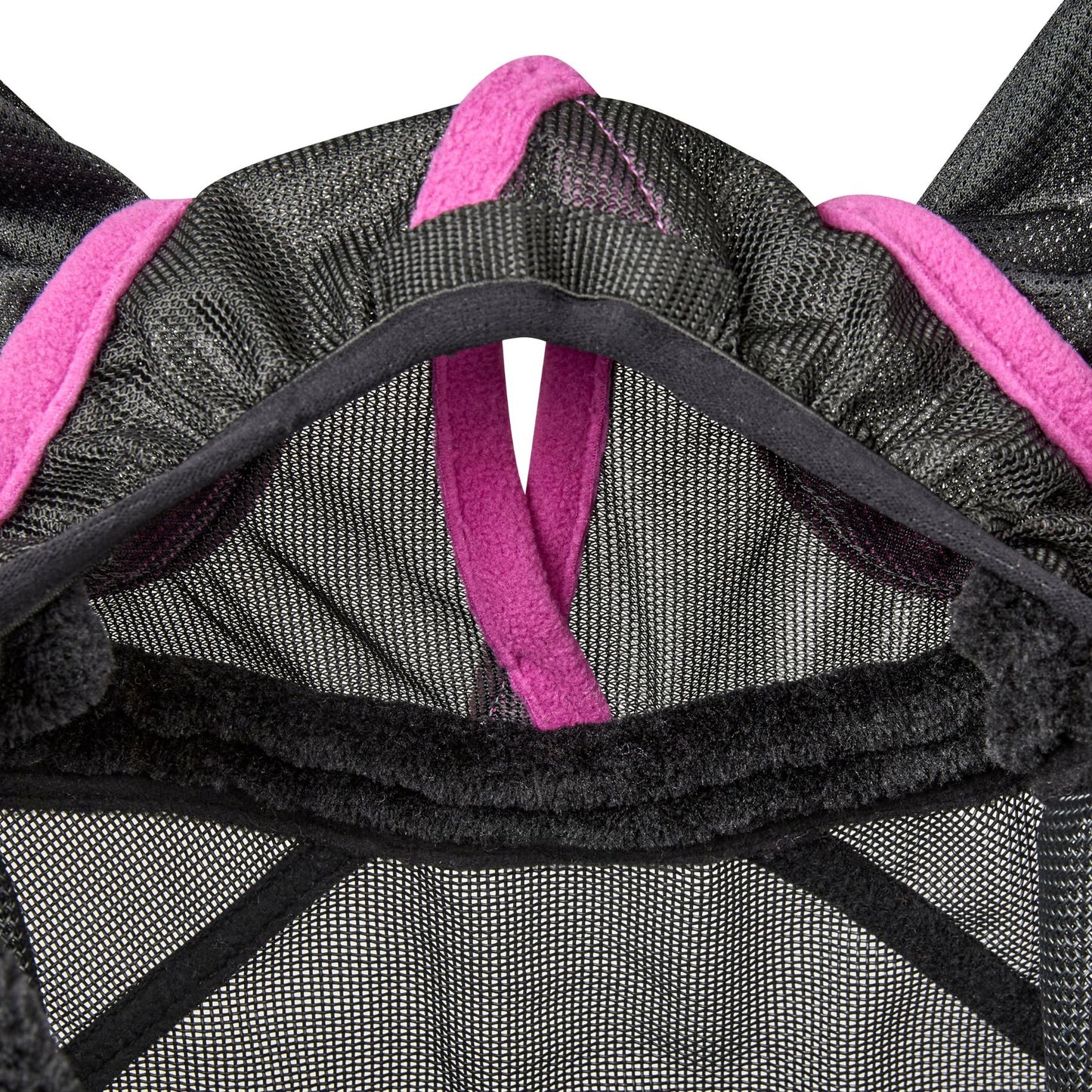 Weatherbeeta ComFiTec Deluxe Durable Mesh Mask with Ears & Tassels Black/Purple