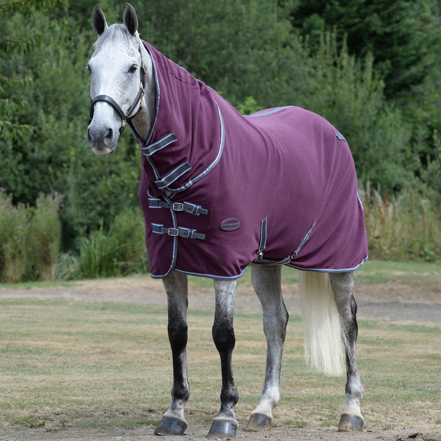 Weatherbeeta Fleece Combo Cooler Maroon/Grey/White