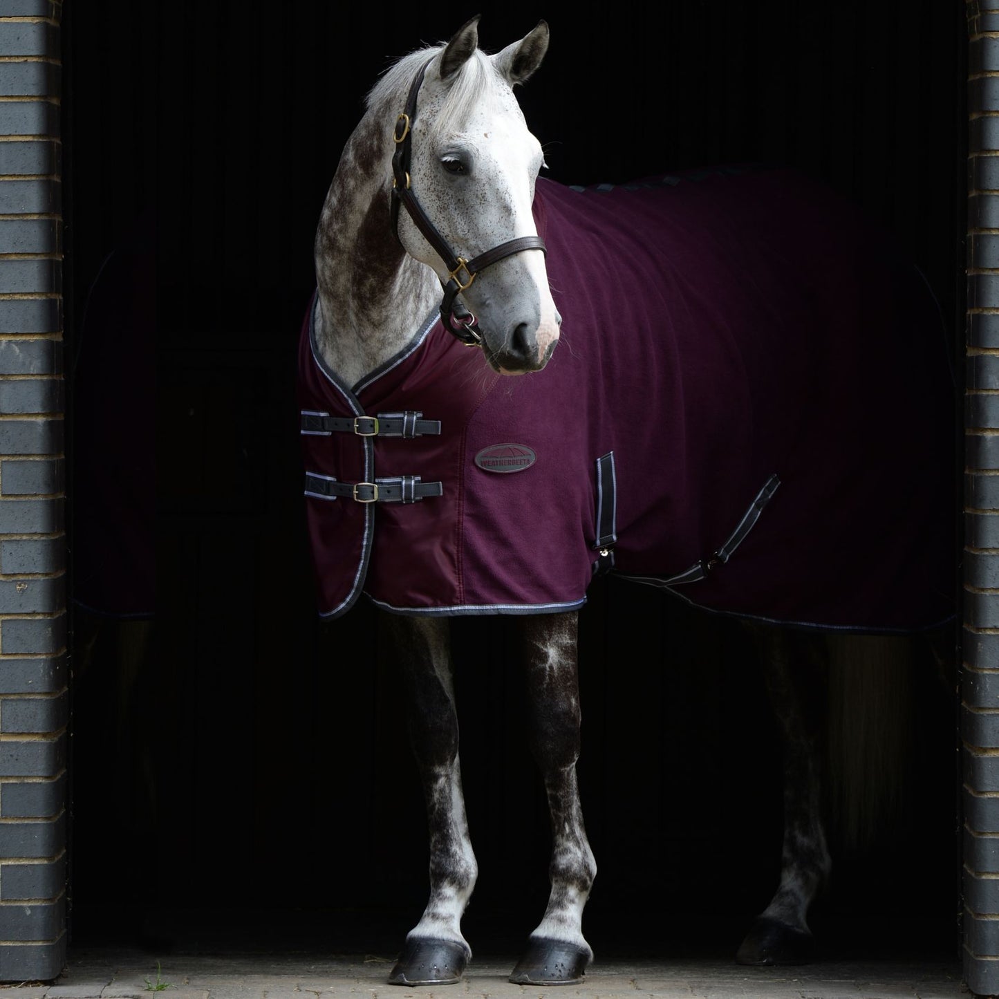 Weatherbeeta Fleece Cooler Maroon/Grey/White