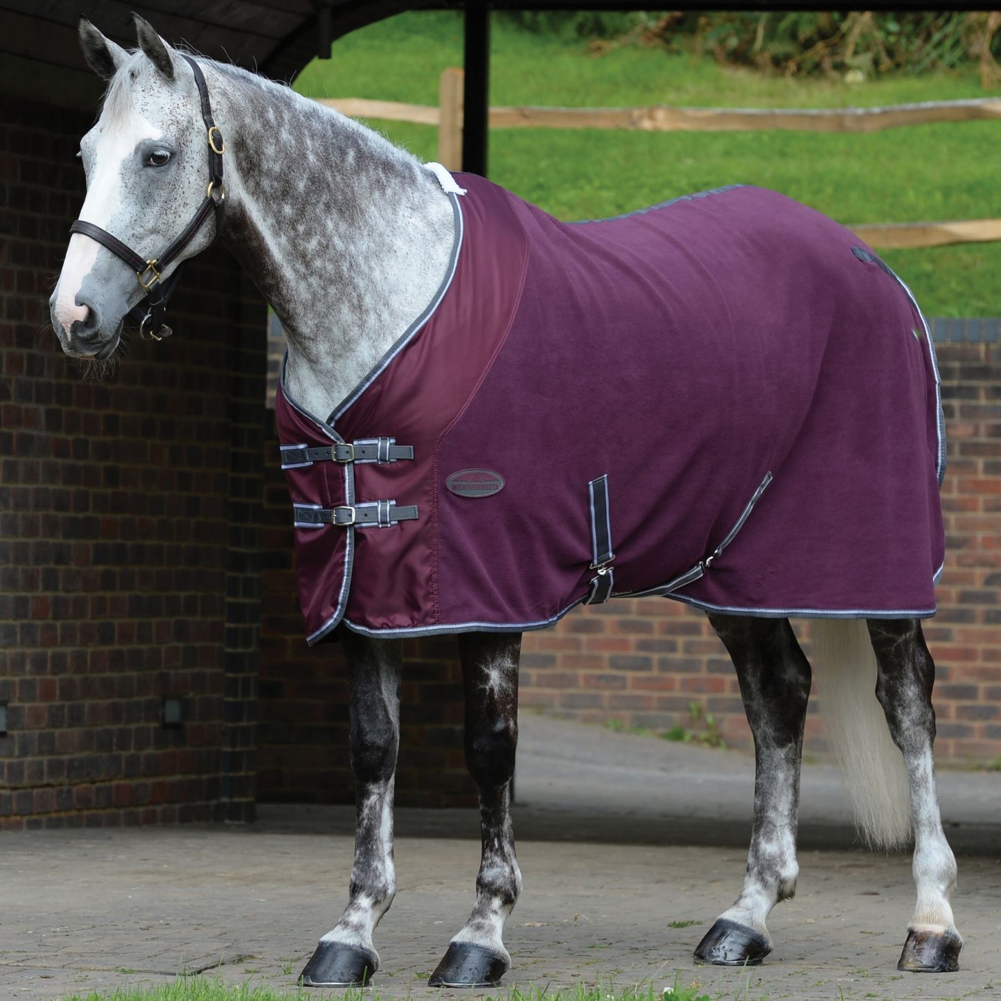 Weatherbeeta Fleece Cooler Maroon/Grey/White