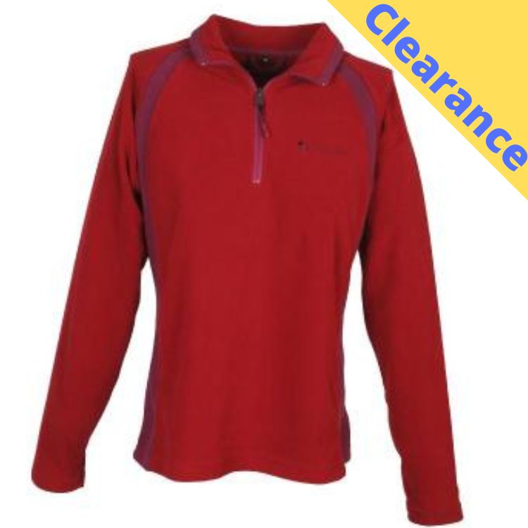 Dublin Half Zip Panel Fleece Scarlet/Plum