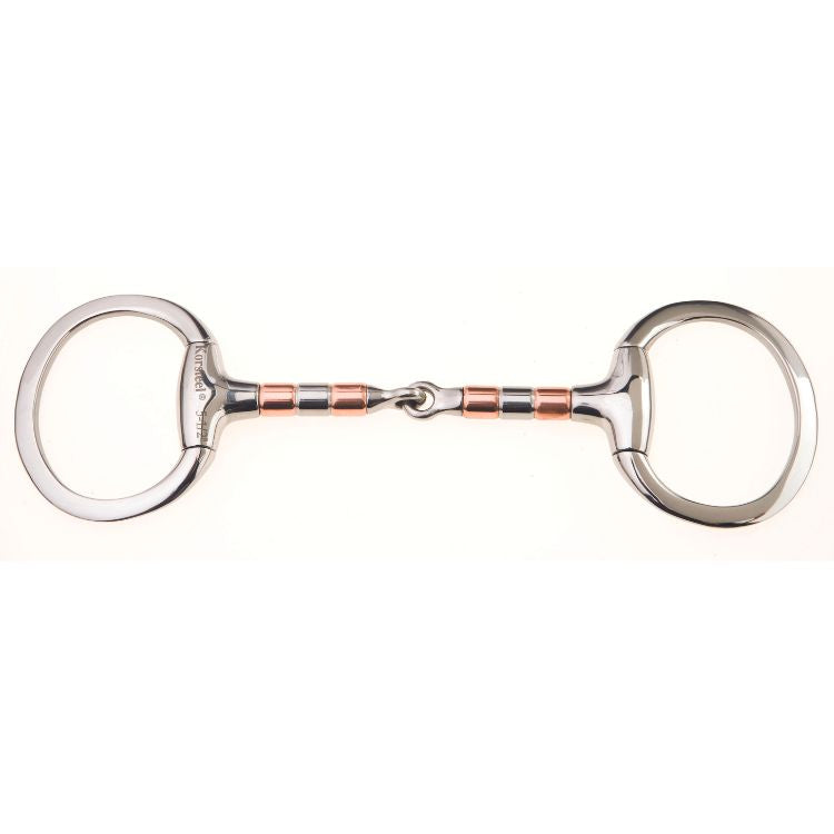 Korsteel Stainless Steel Jointed Copper Roller Eggbutt Snaffle Bit