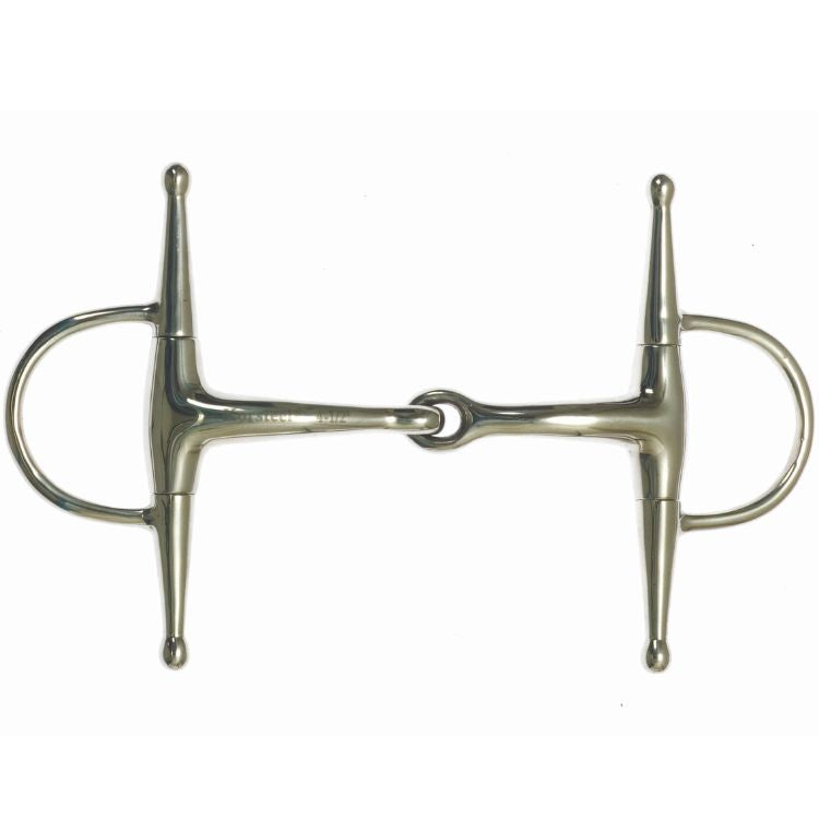 Korsteel Stainless Steel Jointed Full Cheek Snaffle Bit