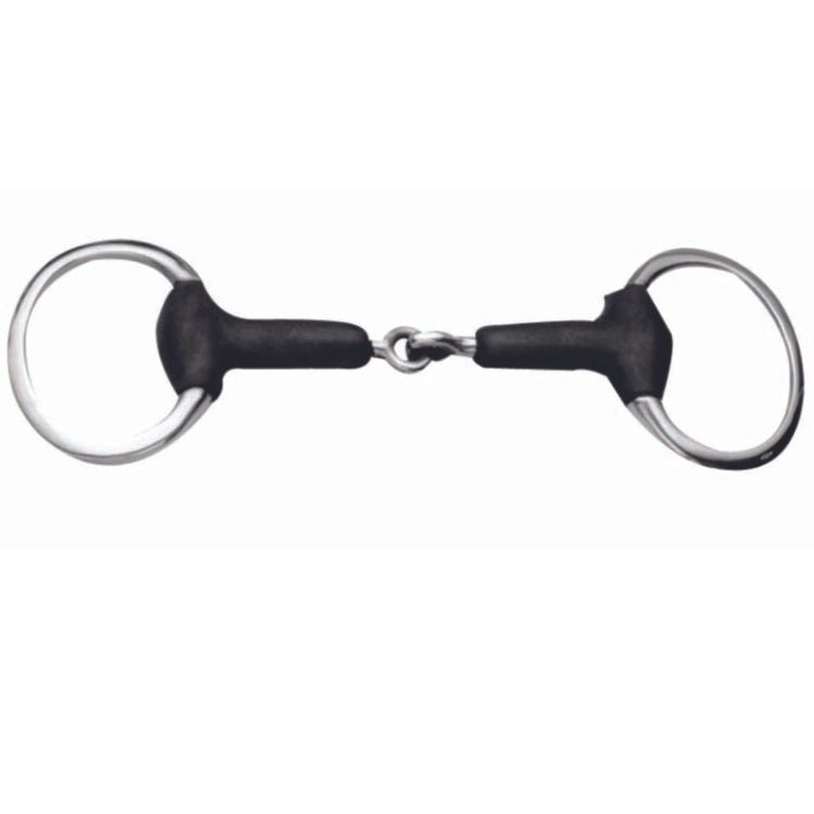 Korsteel Rubber Jointed Eggbutt Snaffle Bit