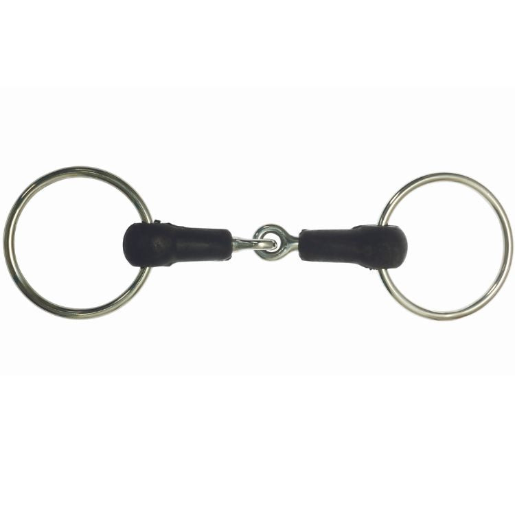 Korsteel Rubber Jointed Loose Ring Snaffle Bit