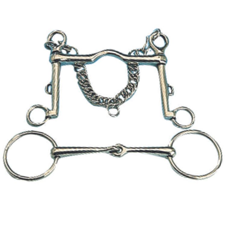 Korsteel Stainless Steel Cambridge Mouth Sliding Cheek Loose Ring Weymouth Set