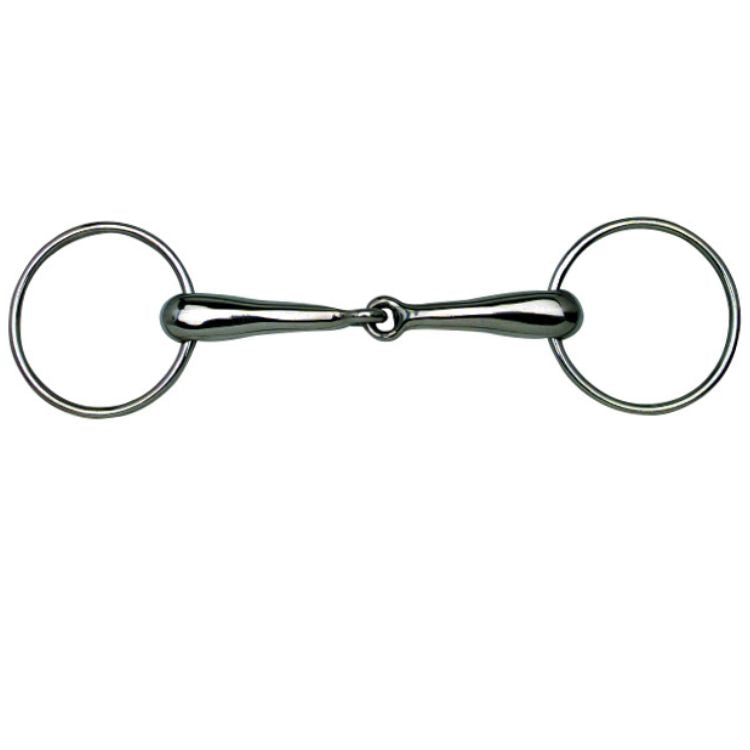 Korsteel Stainless Steel Hollow Mouth Jointed Loose Ring Snaffle Bit
