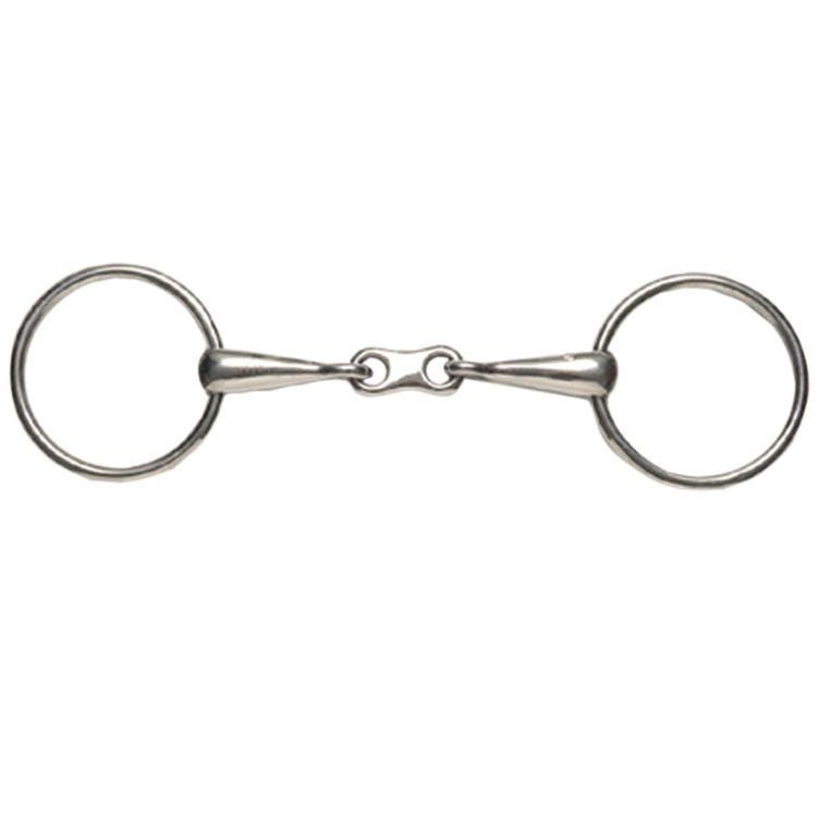 Korsteel Stainless Steel Thin Mouth French Link Loose Ring Snaffle Bit