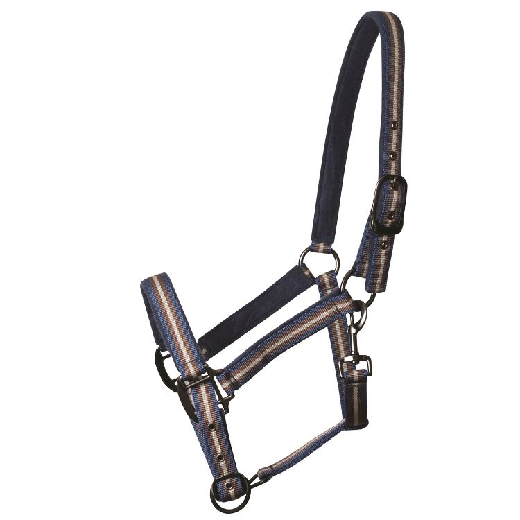 Weatherbeeta Co-ordinate Headcollar Dark Blue/Brown/Grey