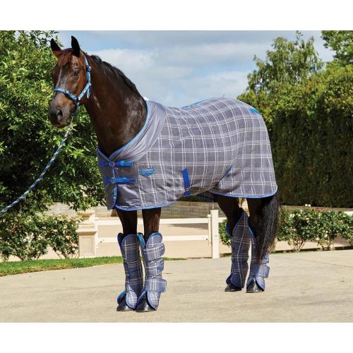 Weatherbeeta Wide Tab Long Travel Boots Grey Plaid