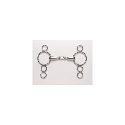Korsteel Stainless Steel French Link 3 Ring Dutch Gag Bit