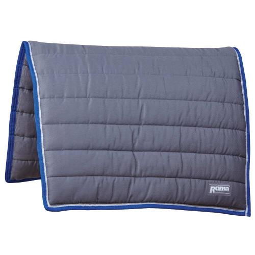Roma Comfort All Purpose Saddle Pad Grey/Blue/Grey