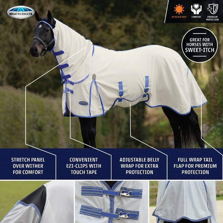 Weatherbeeta ComFiTec Shield Combo White/Blue