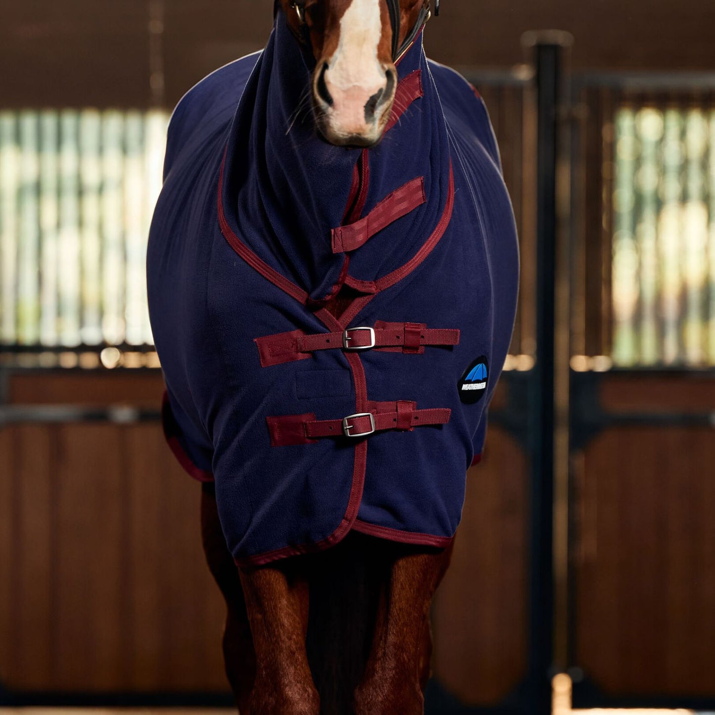 Weatherbeeta Anti-Static Fleece Cooler Combo Navy/Burgundy