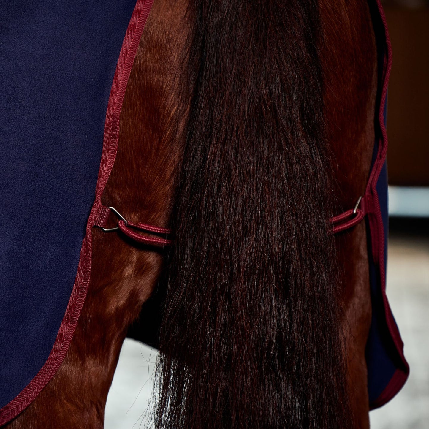 Weatherbeeta Anti-Static Fleece Cooler Combo Navy/Burgundy