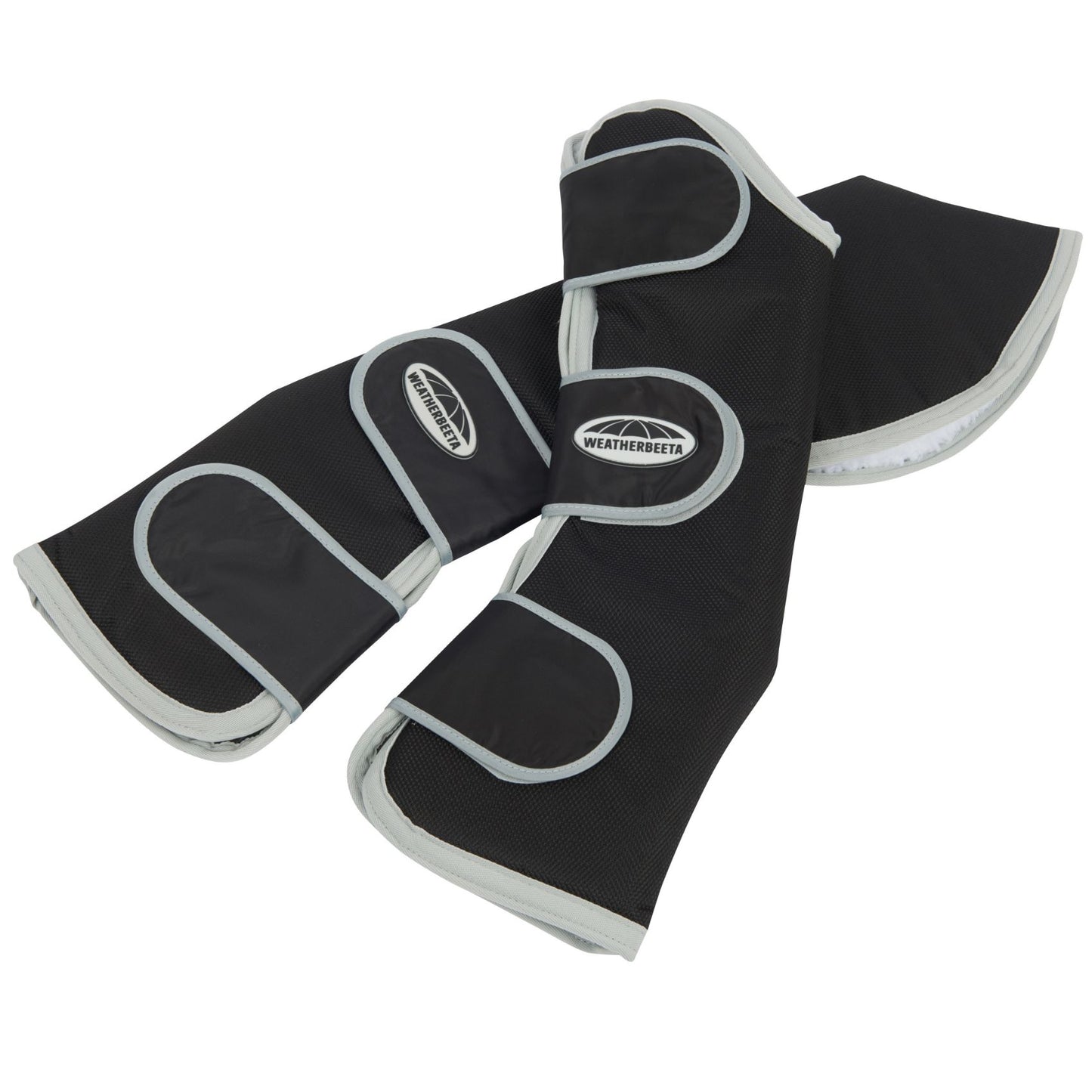 Weatherbeeta Wide Tab Long Travel Boots Black/Silver