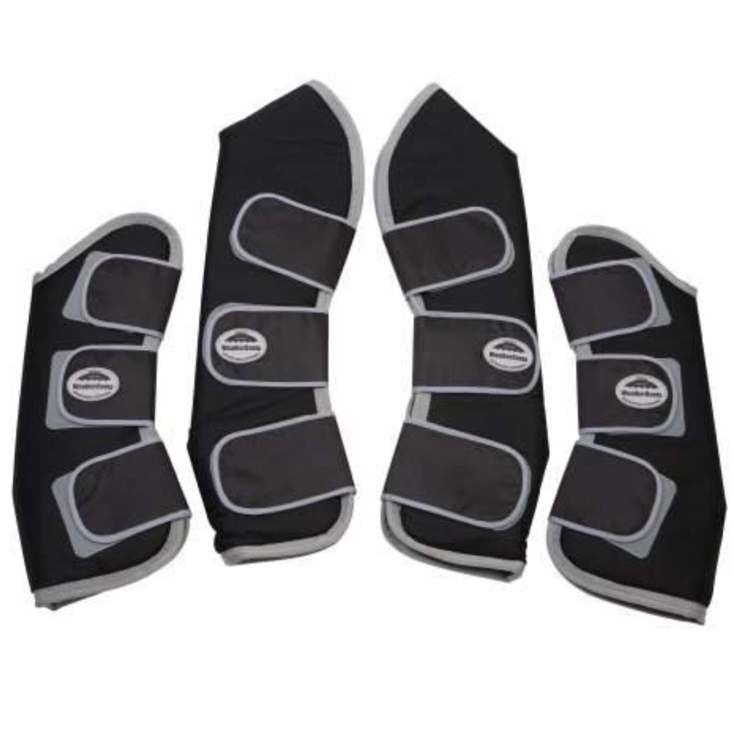 Weatherbeeta Wide Tab Long Travel Boots Black/Silver
