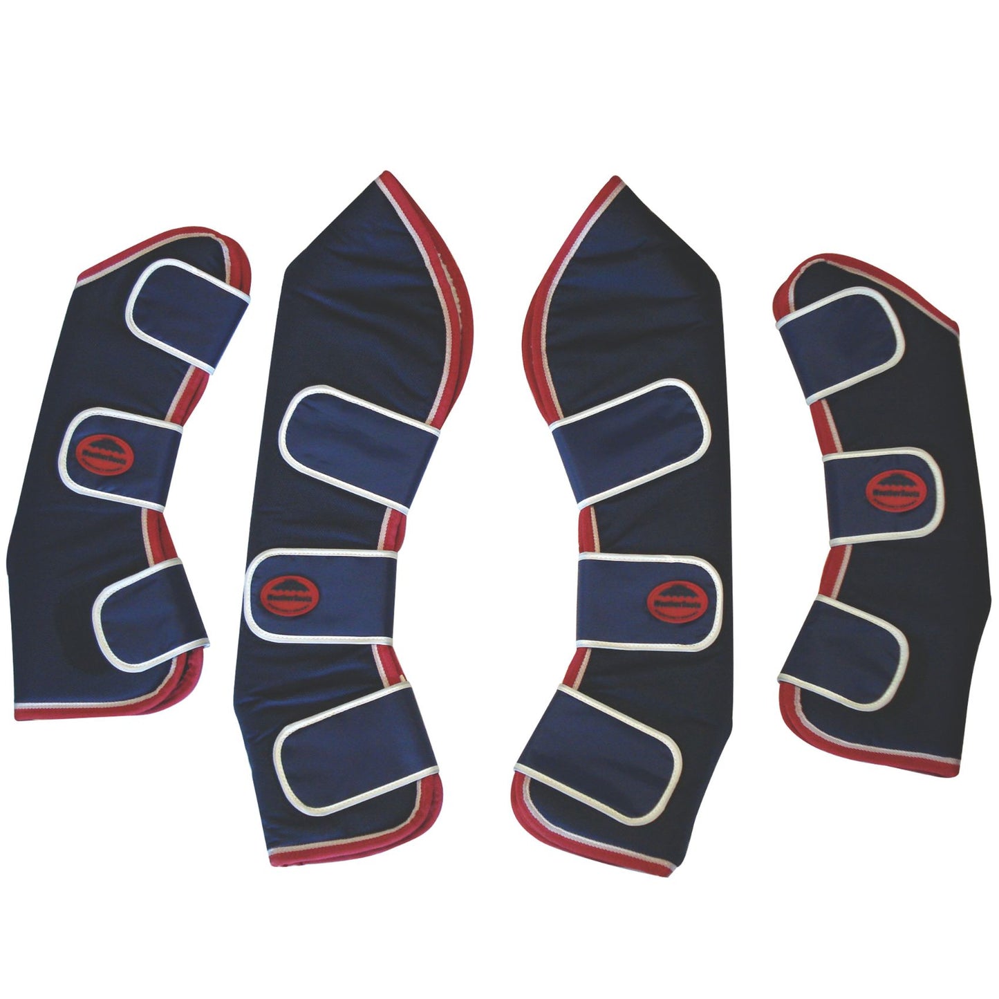Weatherbeeta Wide Tab Long Travel Boots Navy/Red/White